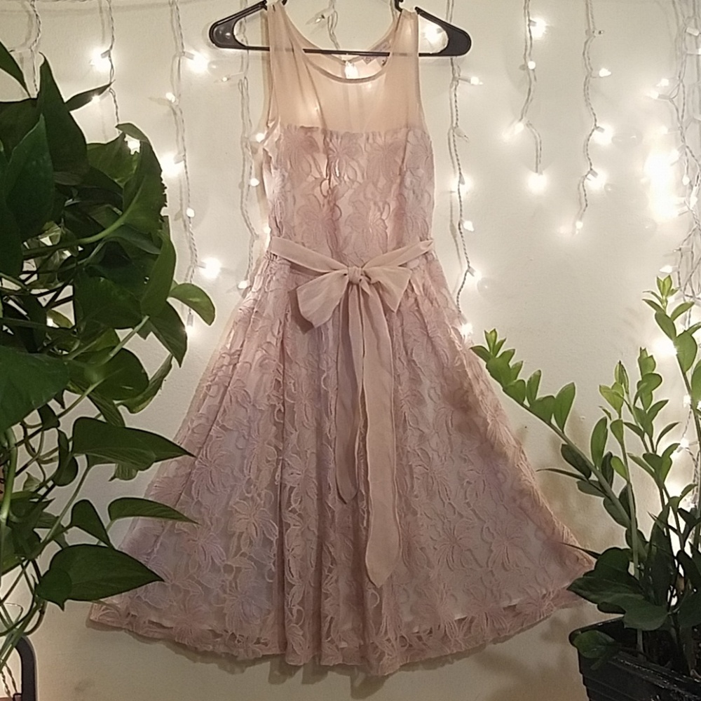 Never worn cream floral lace dress